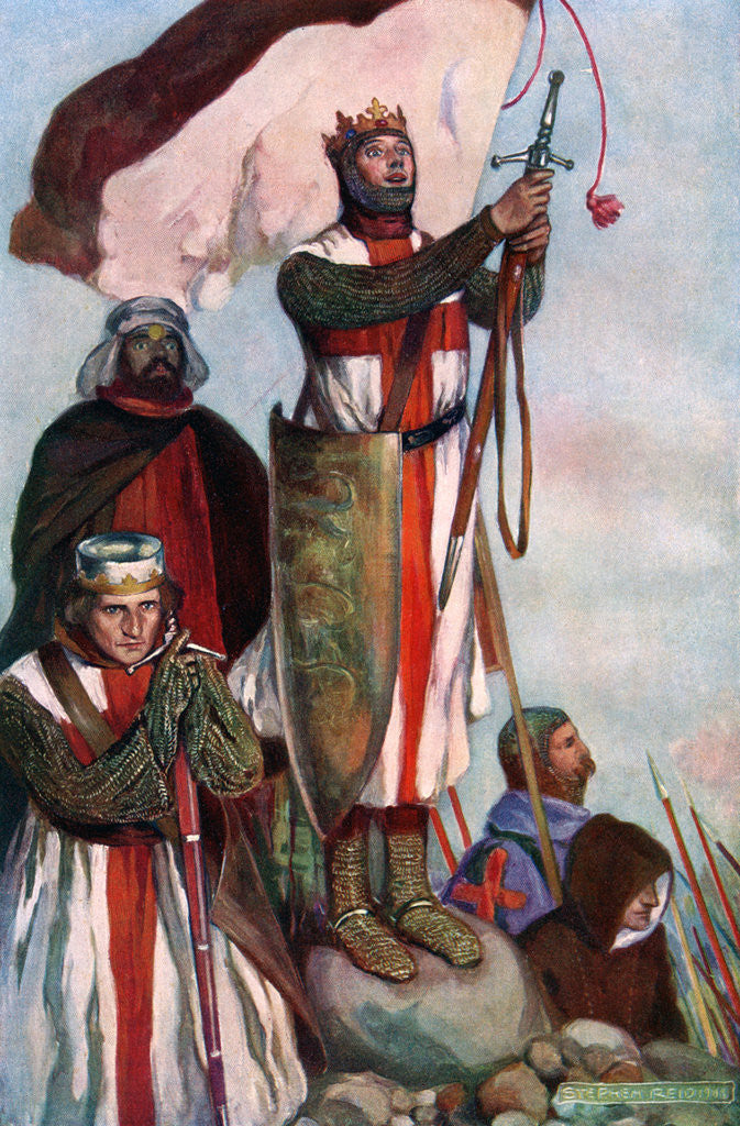 Detail of Crusaders sighting Jerusalem by Stephen Reid