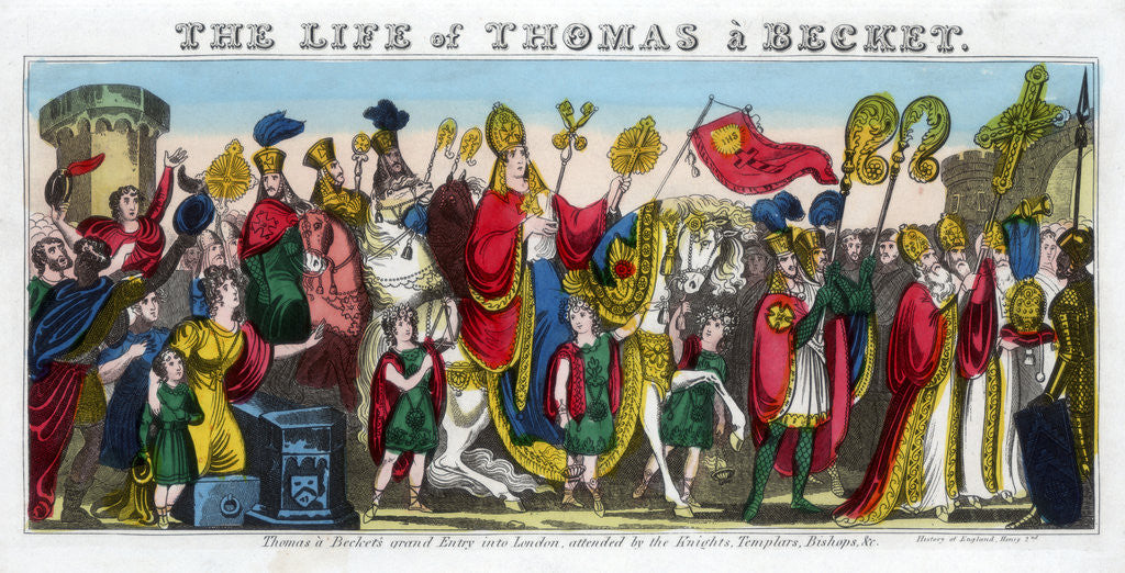 Detail of Thomas à Becket's grand Entry into London... by Anonymous