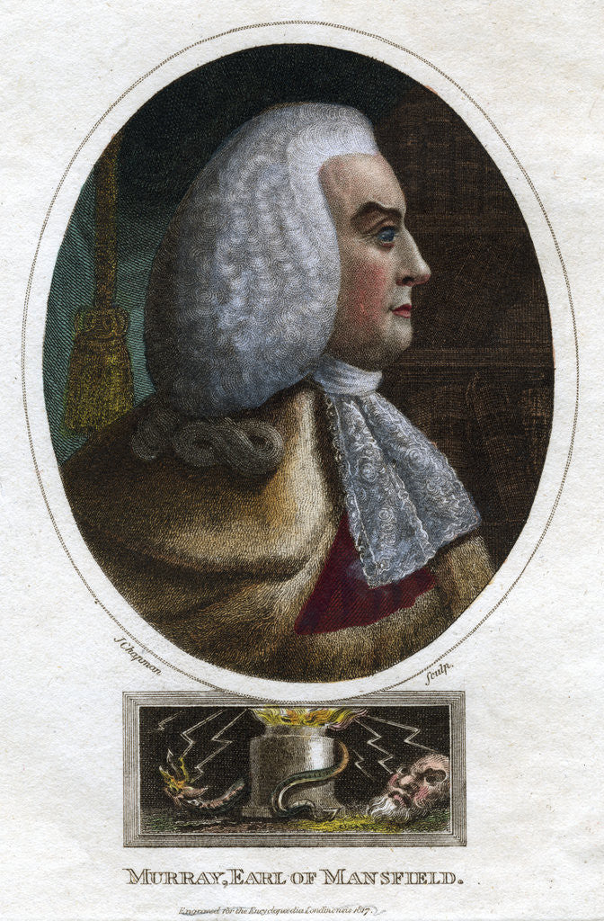 Detail of William Murray, 1st Earl of Mansfield by J Chapman