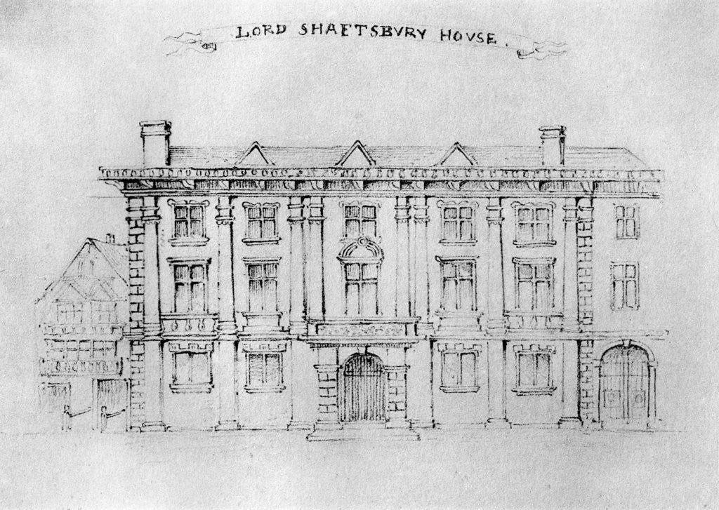 Detail of Lord Shaftbury House, Aldersgate Street by Anonymous
