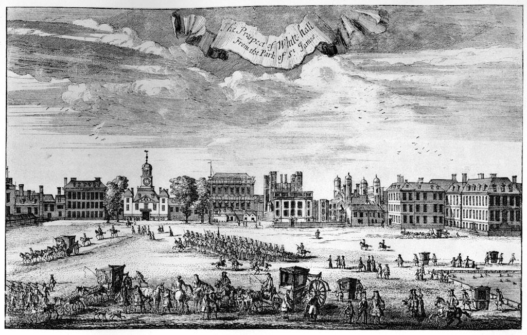 Detail of View of Whitehall from St James's Park by Anonymous