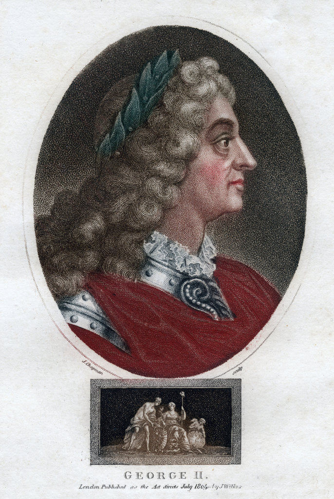 Detail of George II of Great Britain by J Chapman