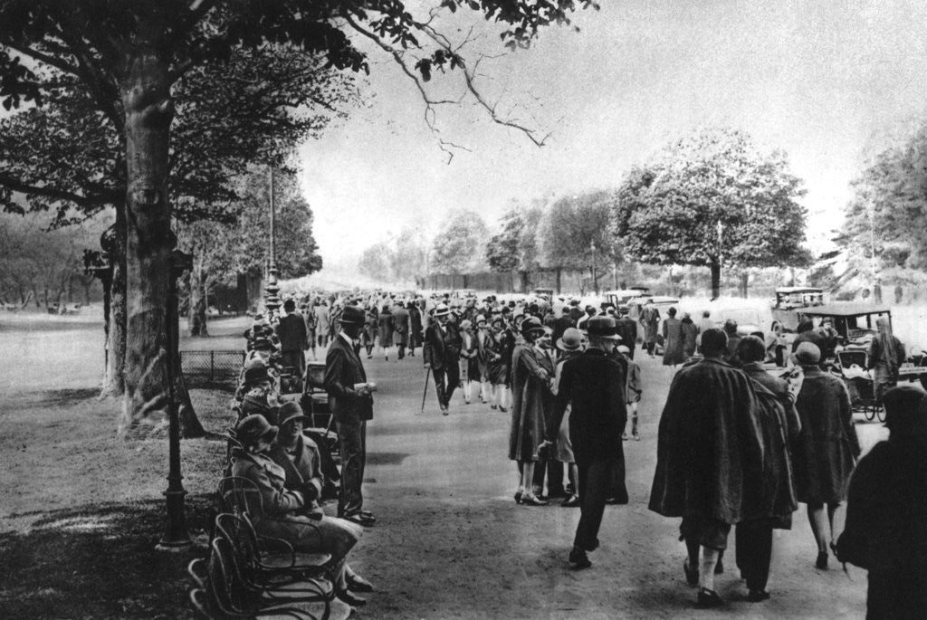 Detail of Avenue Foch leading from the Etoile to the Bois de Boulogne, Paris by Ernest Flammarion