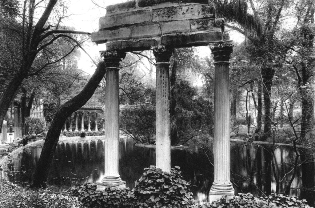 Detail of The Naumachia's Corinthian columns, Parc Monceau, Paris by Ernest Flammarion