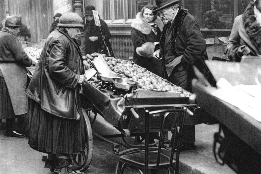 Detail of A typical fruit seller, Paris by Ernest Flammarion