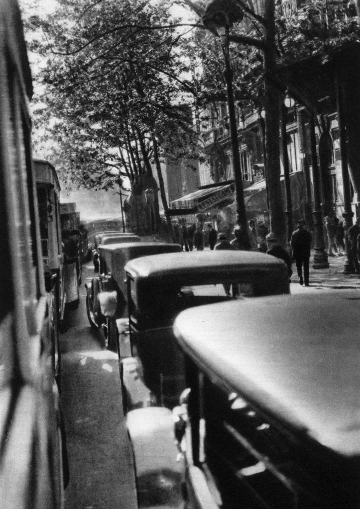 Detail of Traffic on the Grands Boulevards, Paris by Ernest Flammarion
