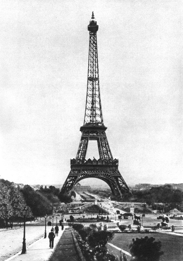 Detail of The Eiffel Tower from Trocadero, Paris by Ernest Flammarion