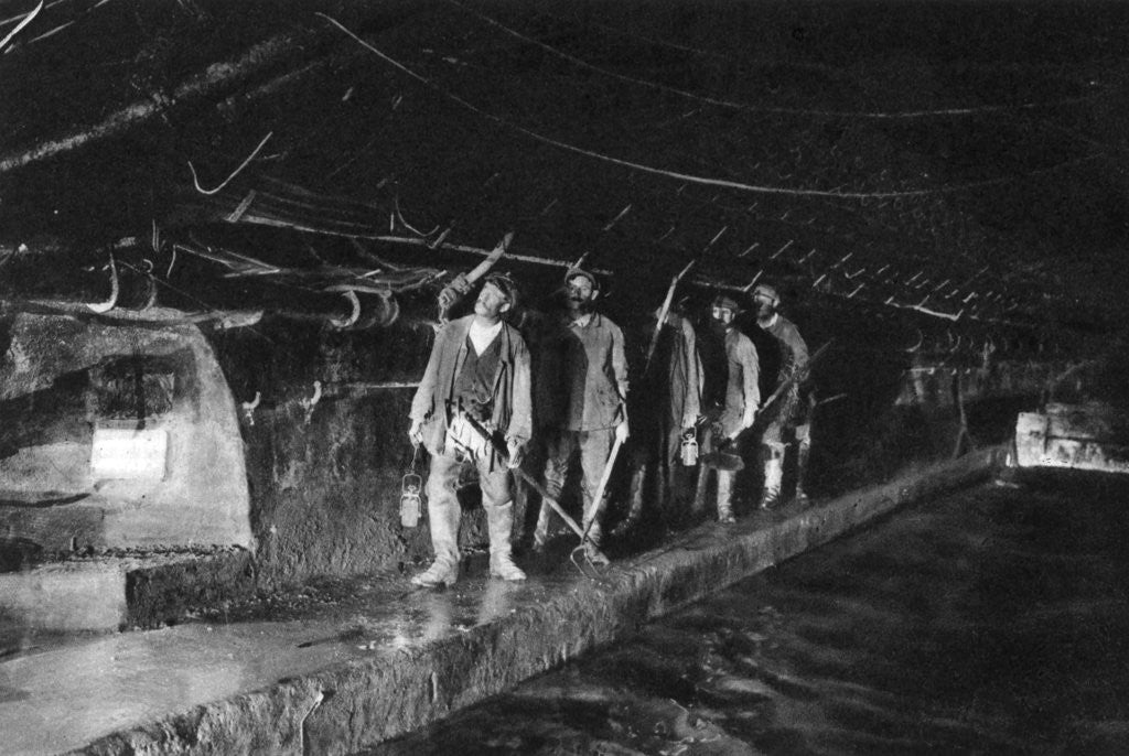 Detail of Sewer cleaners in the Main Sewer, Paris by Ernest Flammarion