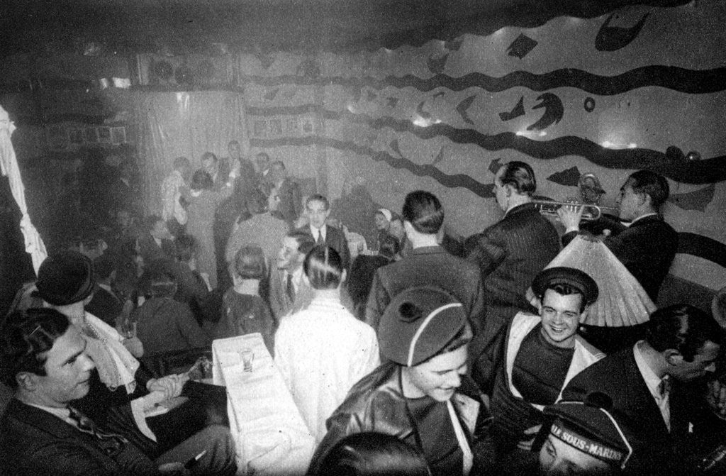 Detail of A tavern at Montparnasse, Paris by Ernest Flammarion