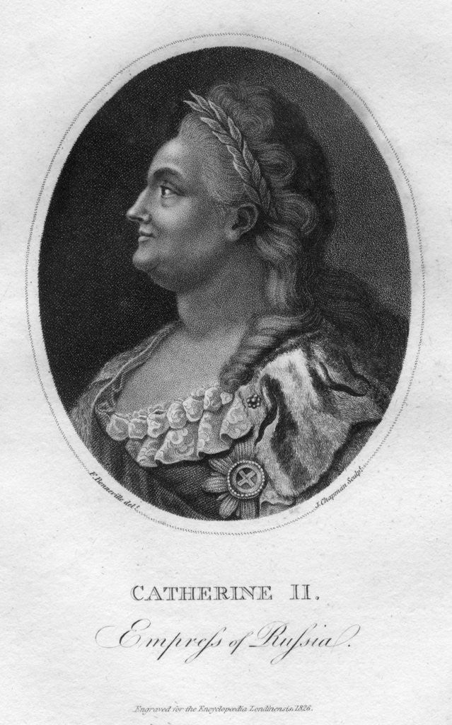 Detail of Catherine the Great, Empress of Russia by J Chapman