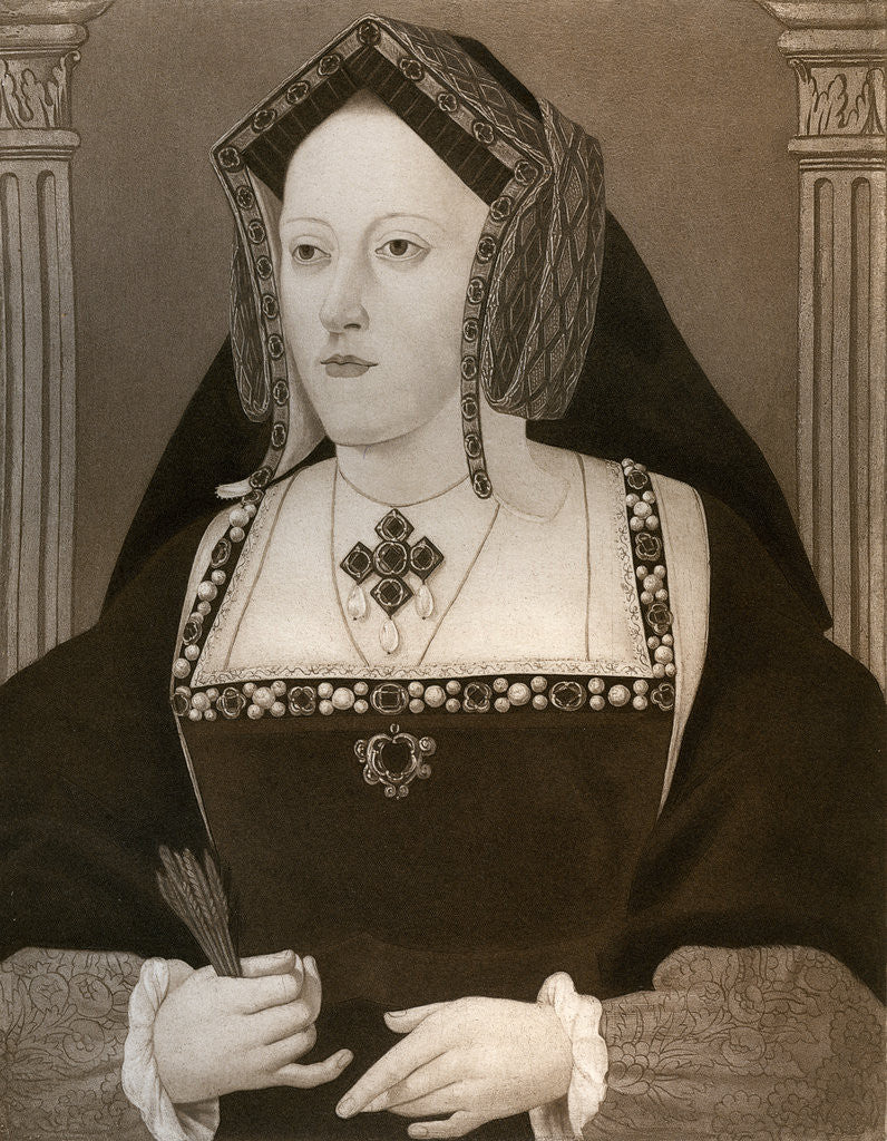 Detail of Catherine of Aragon by Anonymous
