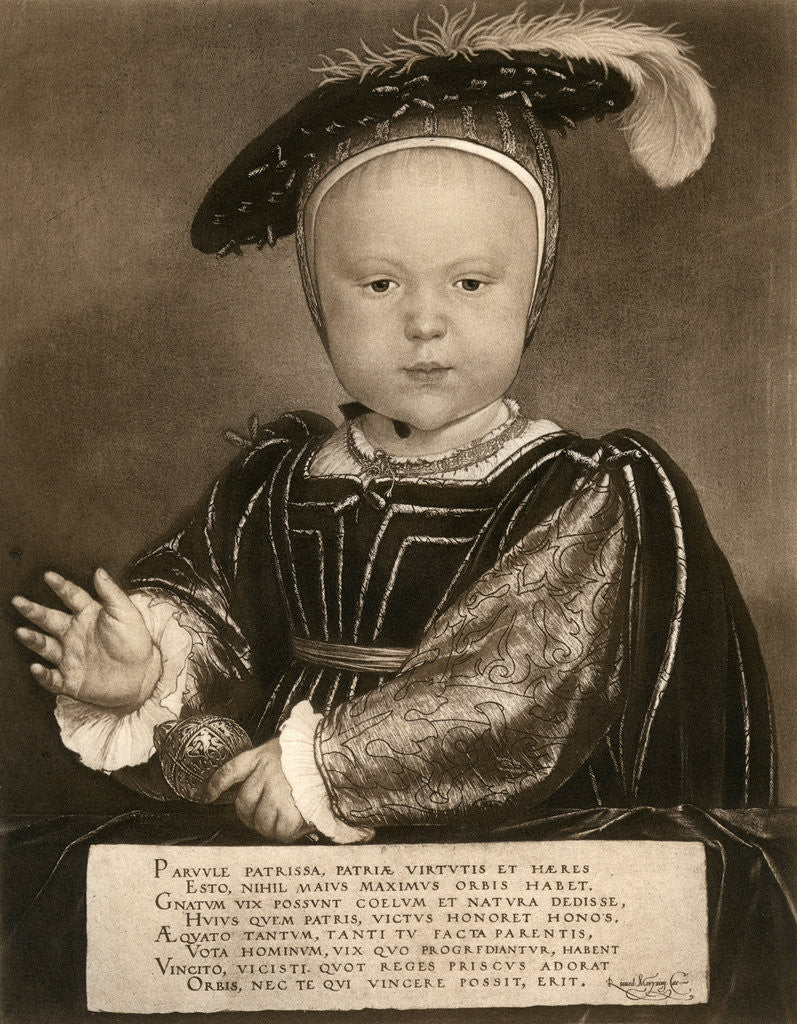 Detail of Prince Edward, later King Edward VI by Bruckmann