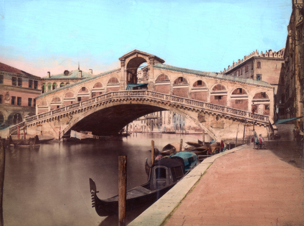 Detail of Rialto Bridge, Venice by Anonymous