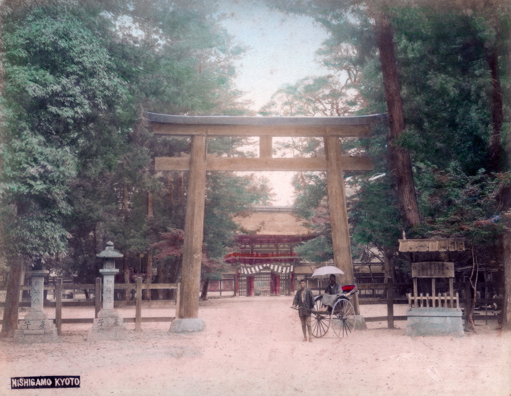 Detail of Torii, shrine gate, Nishigamo, Kyoto, Japan by Anonymous