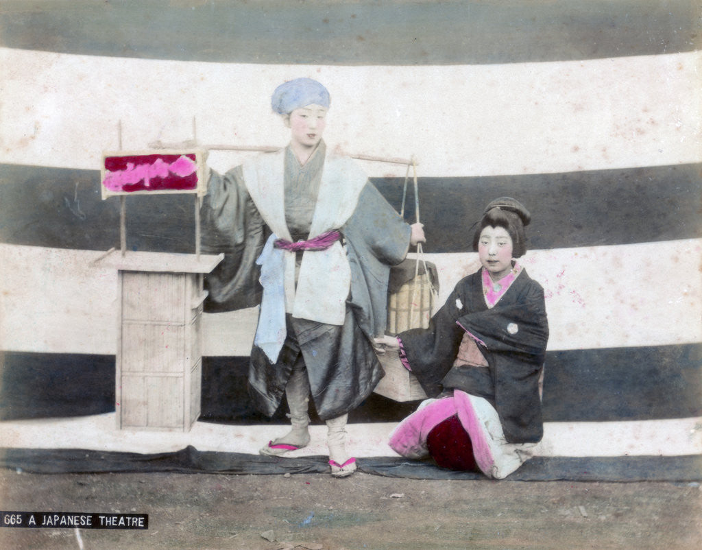 Detail of A Japanese theatre by Anonymous