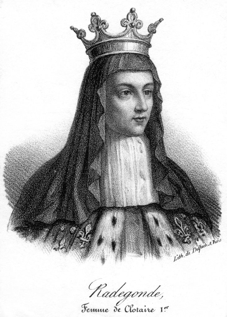 Detail of Radegonde, one of Clotaire I's four wives by Delpech