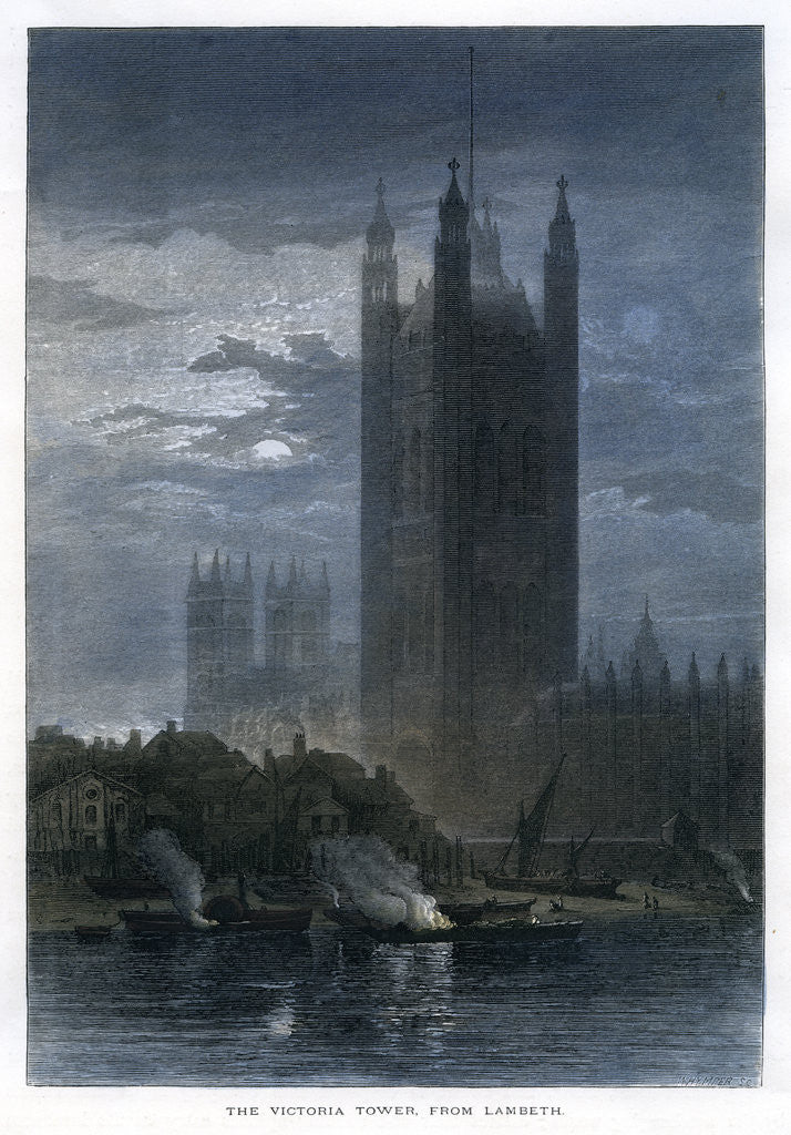 Detail of The Victoria Tower, from Lambeth by Anonymous