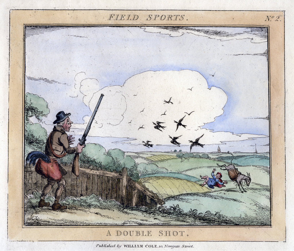 Detail of Field Sports: A Double Shot by Anonymous