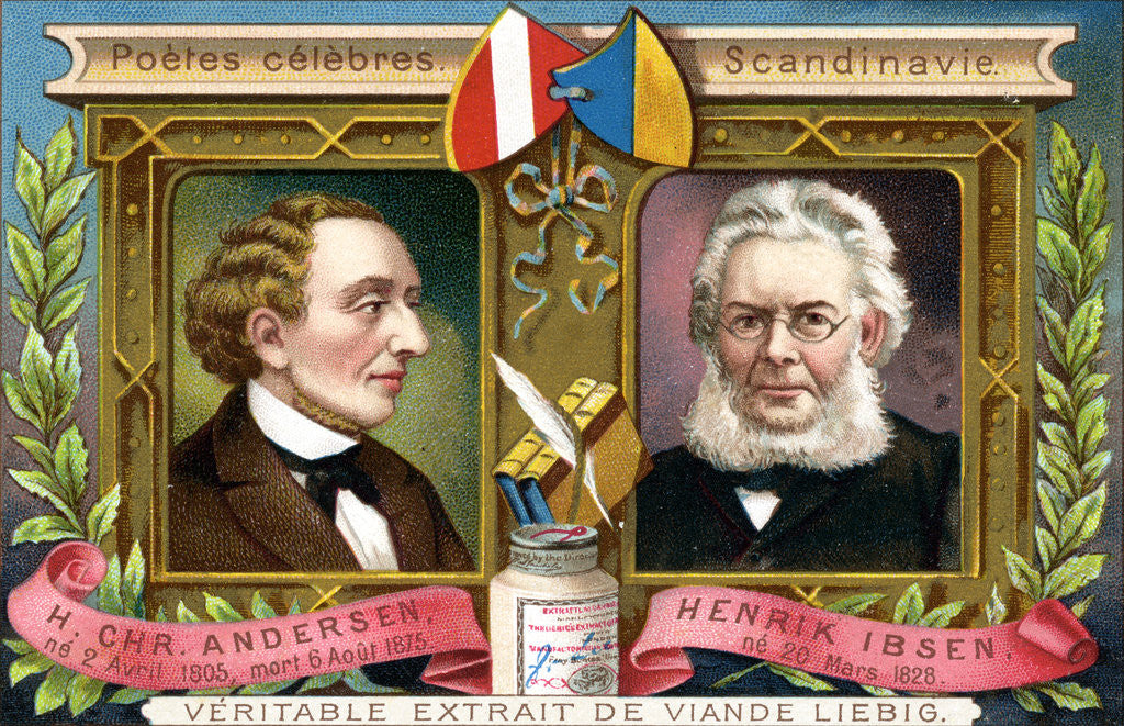 Detail of Hans Christian Anderson and Henrik Ibsen by Anonymous