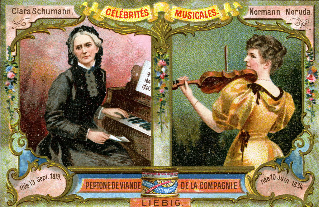 Detail of Clara Schumann and Wilma Norman-Neruda by Anonymous