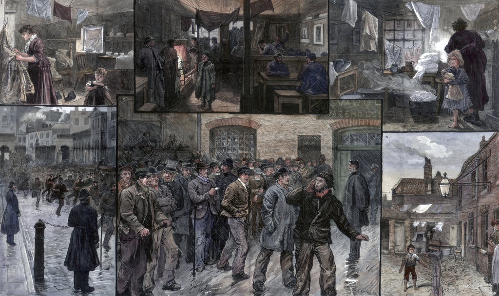 Detail of Distress in the East End of London by Charles Joseph Staniland