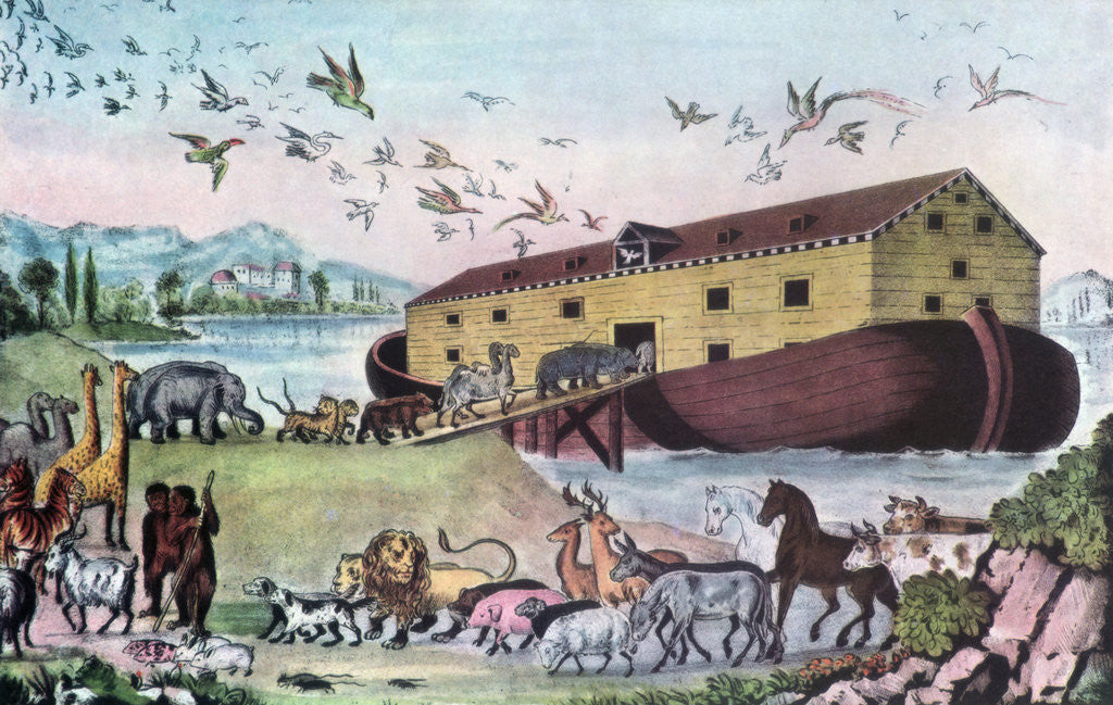 Detail of Noah's Ark by Nathaniel Currier