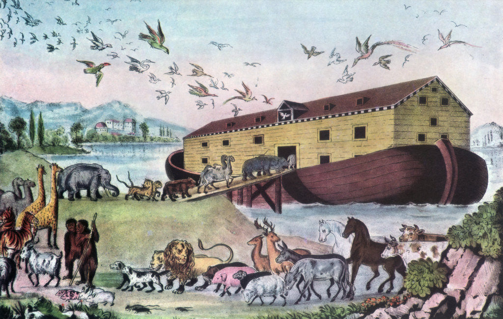 Detail of Noah's Ark by Nathaniel Currier