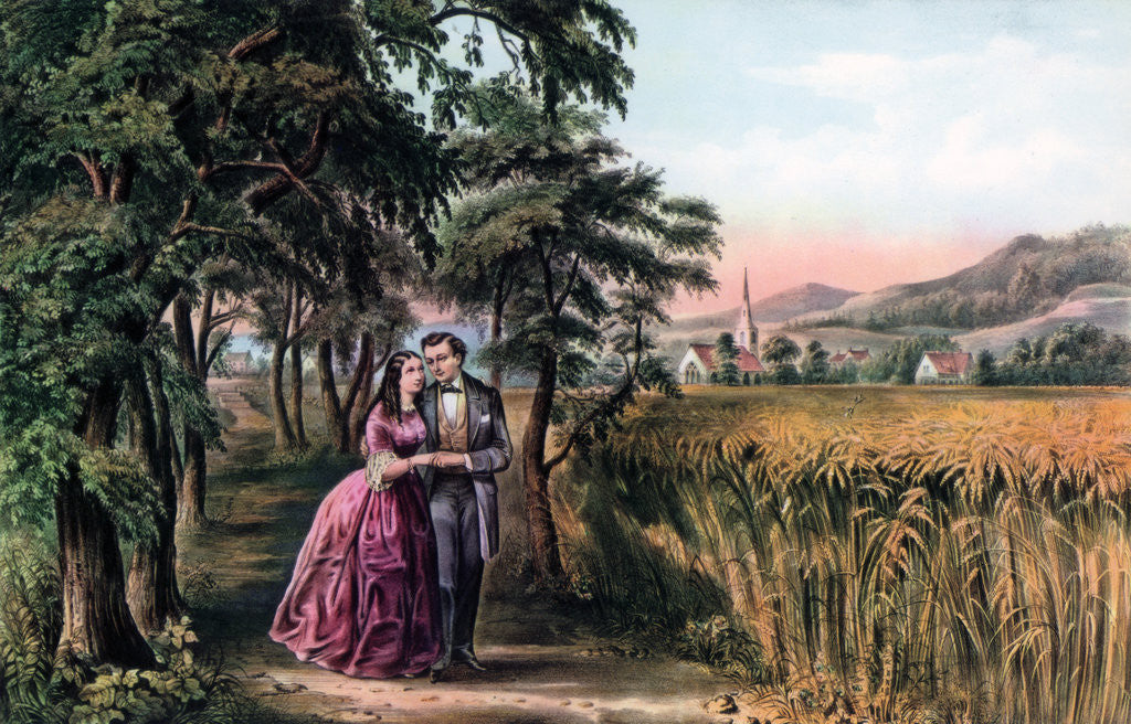 Detail of The Season of Love, Youth by Currier and Ives