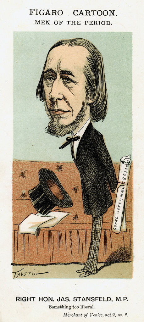 Detail of James Stansfeld, British politician by Faustin