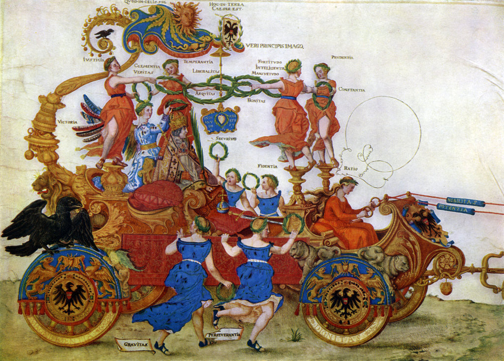 Detail of Triumphal Car of the Emperor Maximilian I by Albrecht Dürer