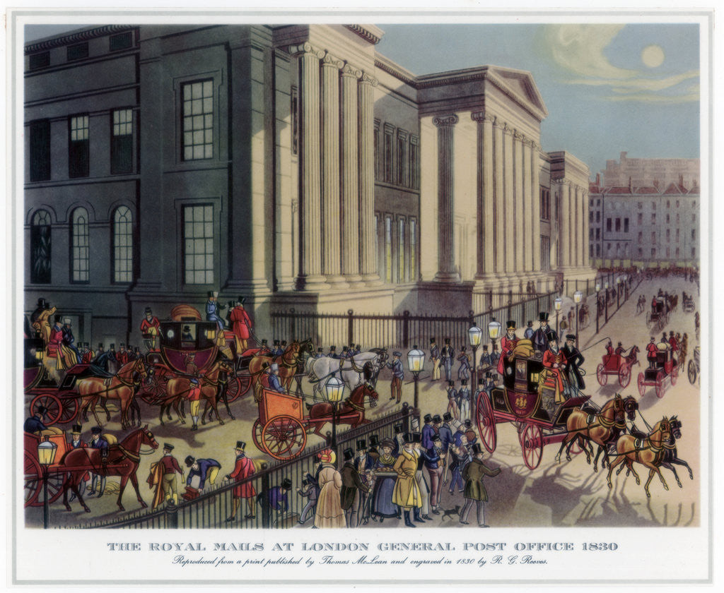 Detail of The Royal Mails at London General Post Office by R Reeves
