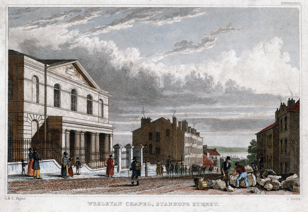 Detail of Wesleyan Chapel, Stanhope Street, London by J Smith
