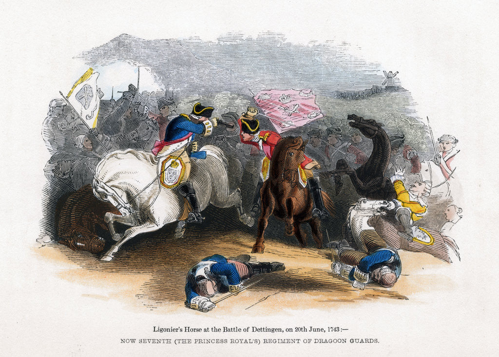 Detail of Ligonier's Horse at the Battle of Dettingen by Anonymous