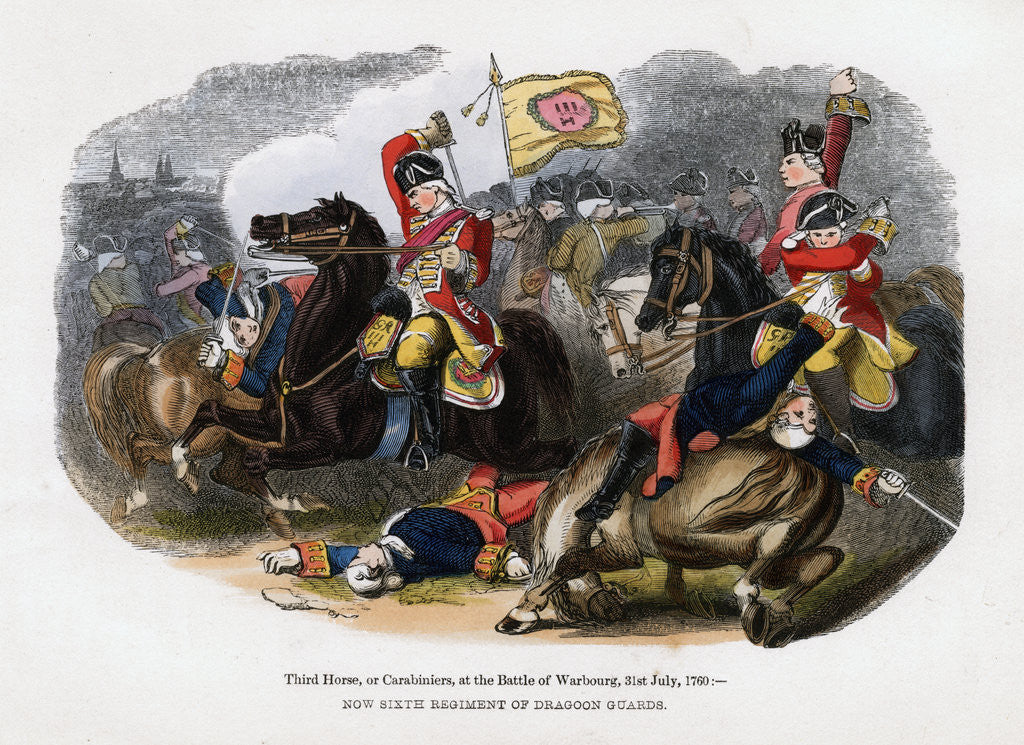 Detail of Third Horse, or Carabiniers, at the Battle of Warburg by Anonymous