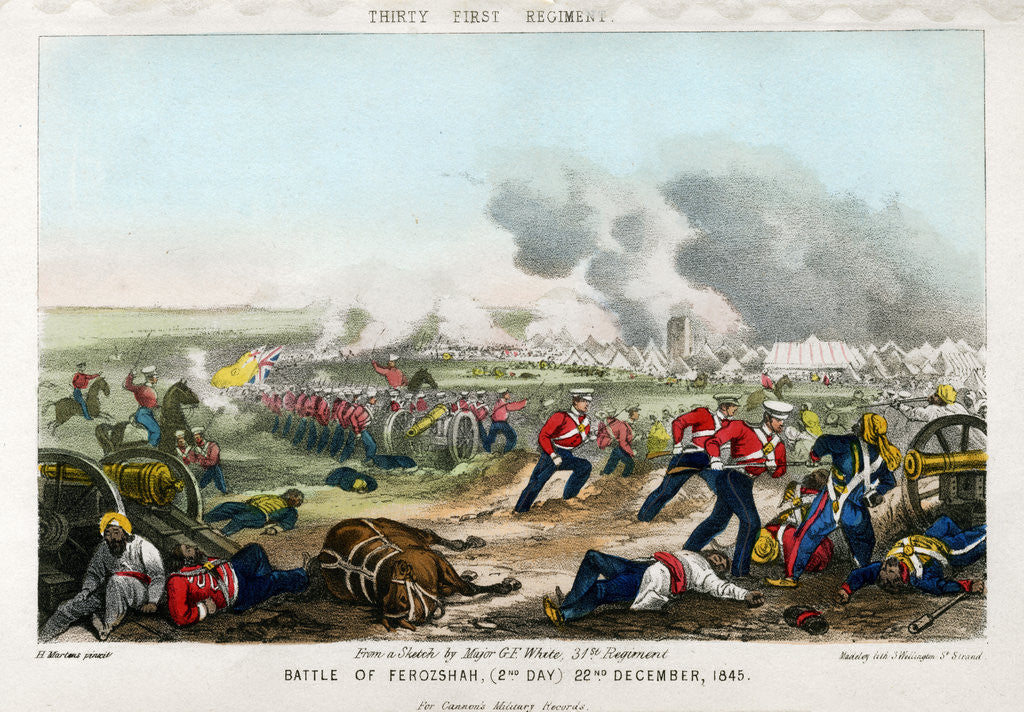 Detail of Thirty First Regiment, Battle of Ferozeshah, 2nd Day by Madeley