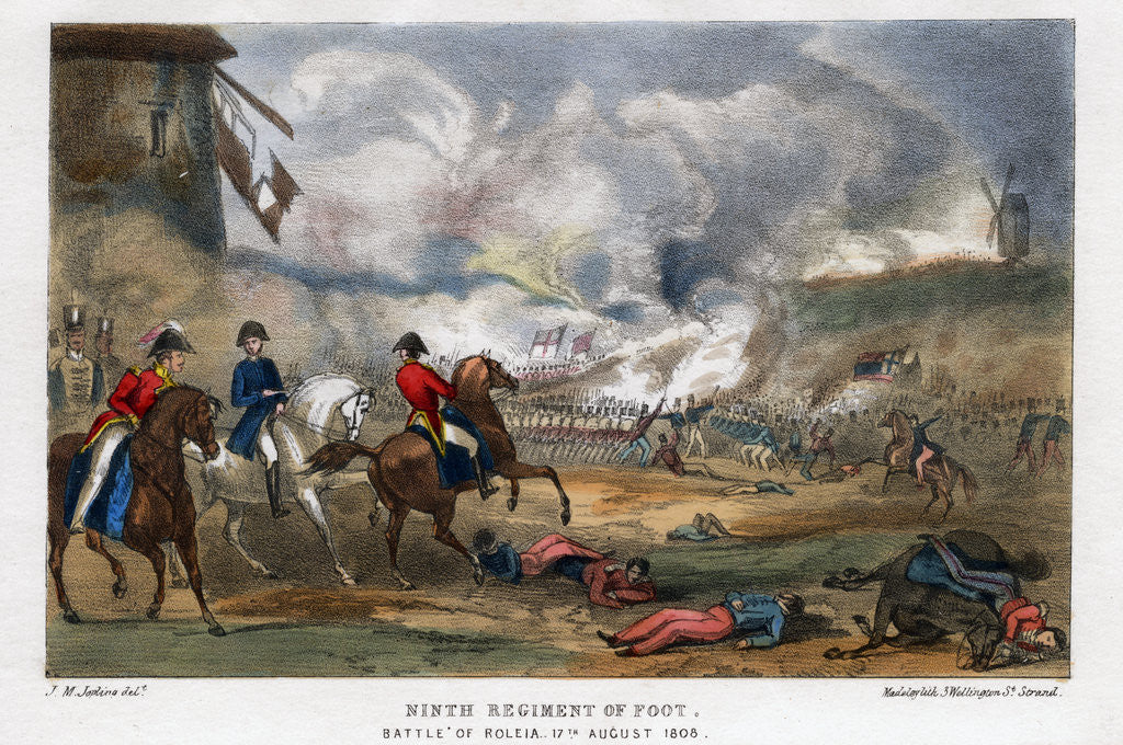 Detail of Ninth Regiment of Foot, Battle of Roleia, Portugal by Madeley