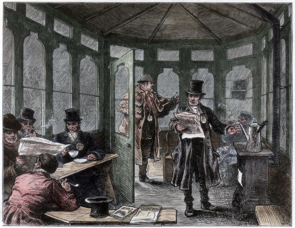 Detail of Newley erected shelter and refreshment house for cabmen by Anonymous