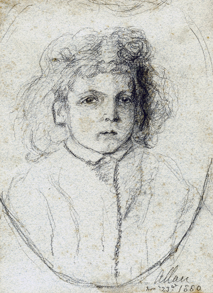 Detail of Portrait of a child by Allan