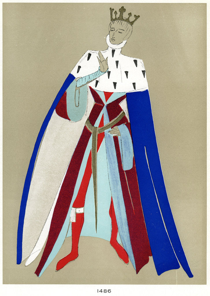 Detail of Costume of 1486 by Anonymous