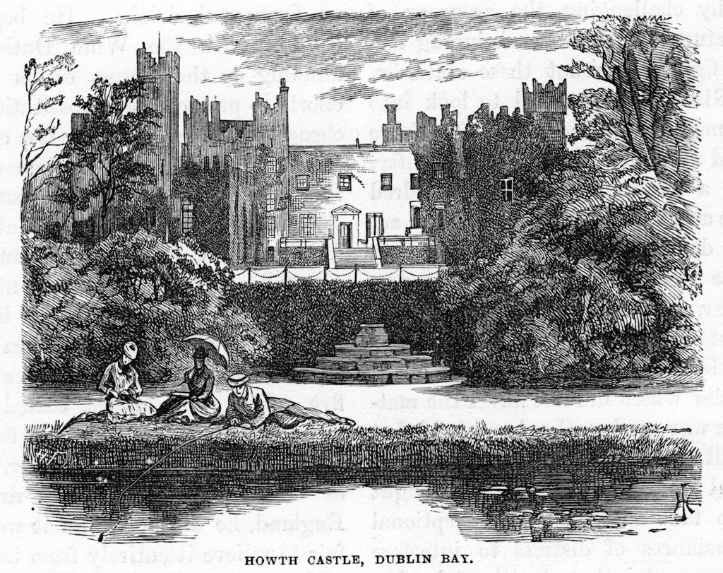 Detail of Howth Castle, Dublin Bay by Anonymous