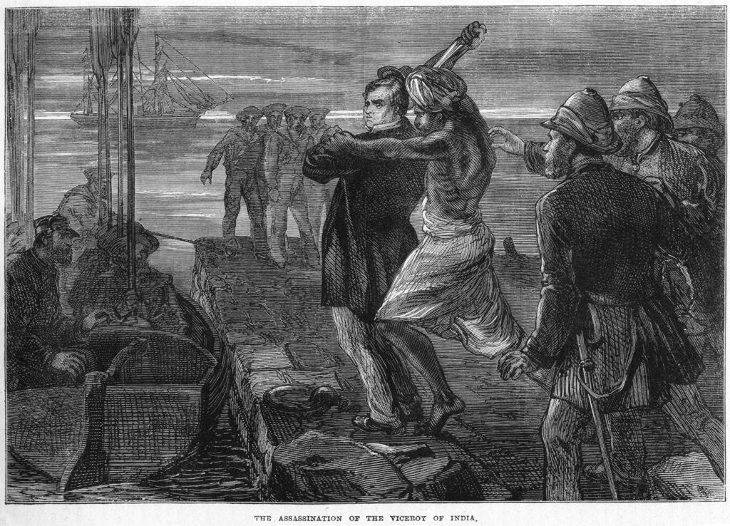 Detail of The Assassination of the Viceroy of India by Anonymous