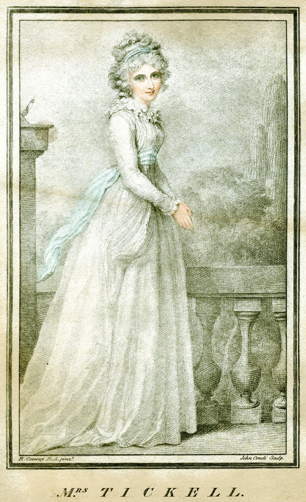 Detail of Mrs Tickell by Richard Cosway