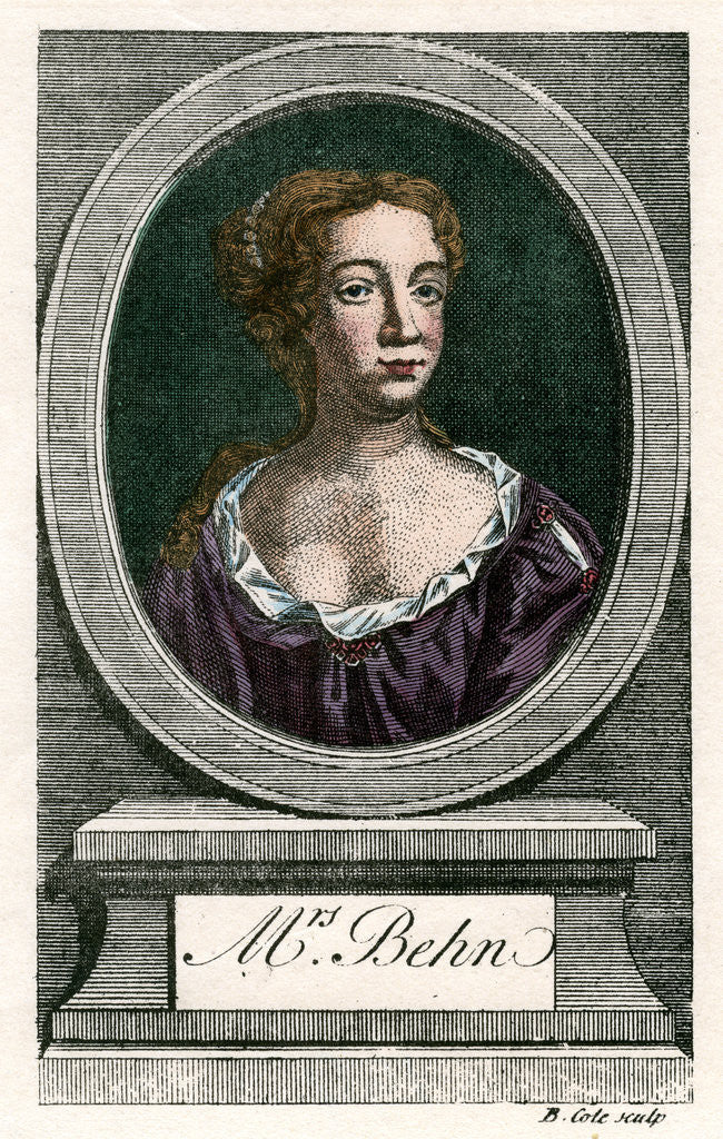 Detail of Aphra Behn (1640-1680), first professional woman writer in English literature by B Cole