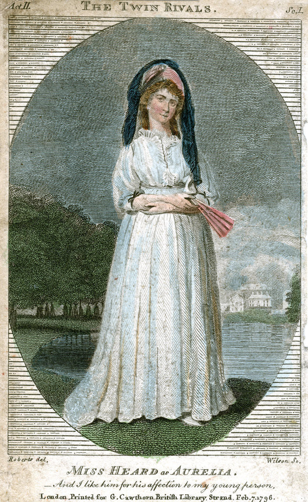 Detail of Miss Heard as Aurelia by Anonymous