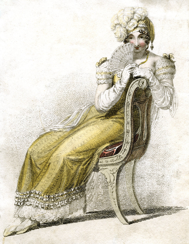Detail of Woman with a fan by Anonymous