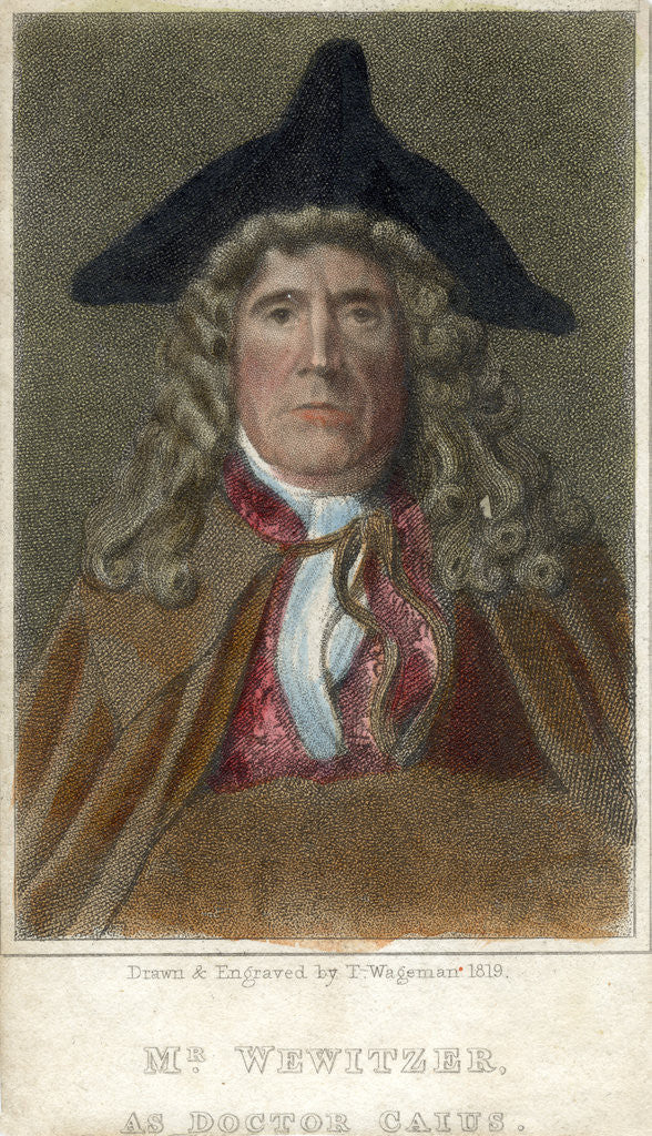 Detail of Mr Wewitzer as Doctor Caius by Thomas Charles Wageman