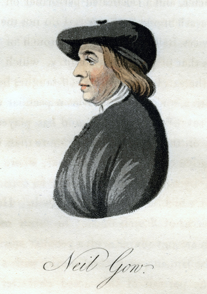 Detail of Neil Gow, Scottish fiddle-player by William Green