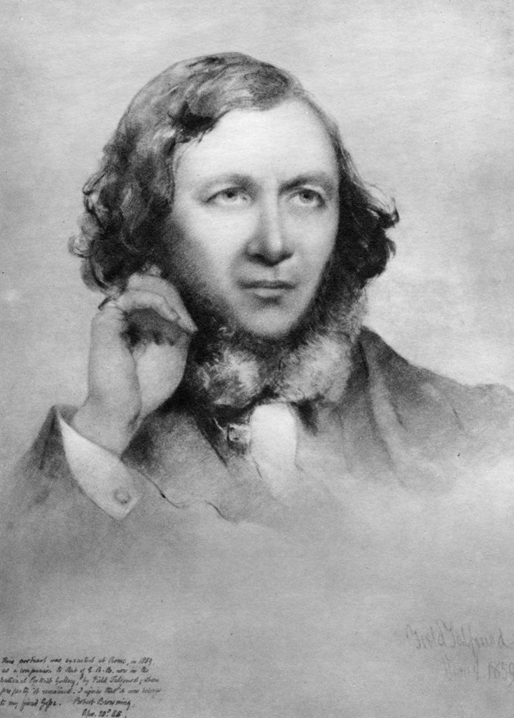 Detail of Robert Browning, British poet by Anonymous