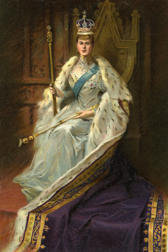 Detail of Mary of Teck, Queen Consort of George V of the United Kingdom by George C Wilmshurst