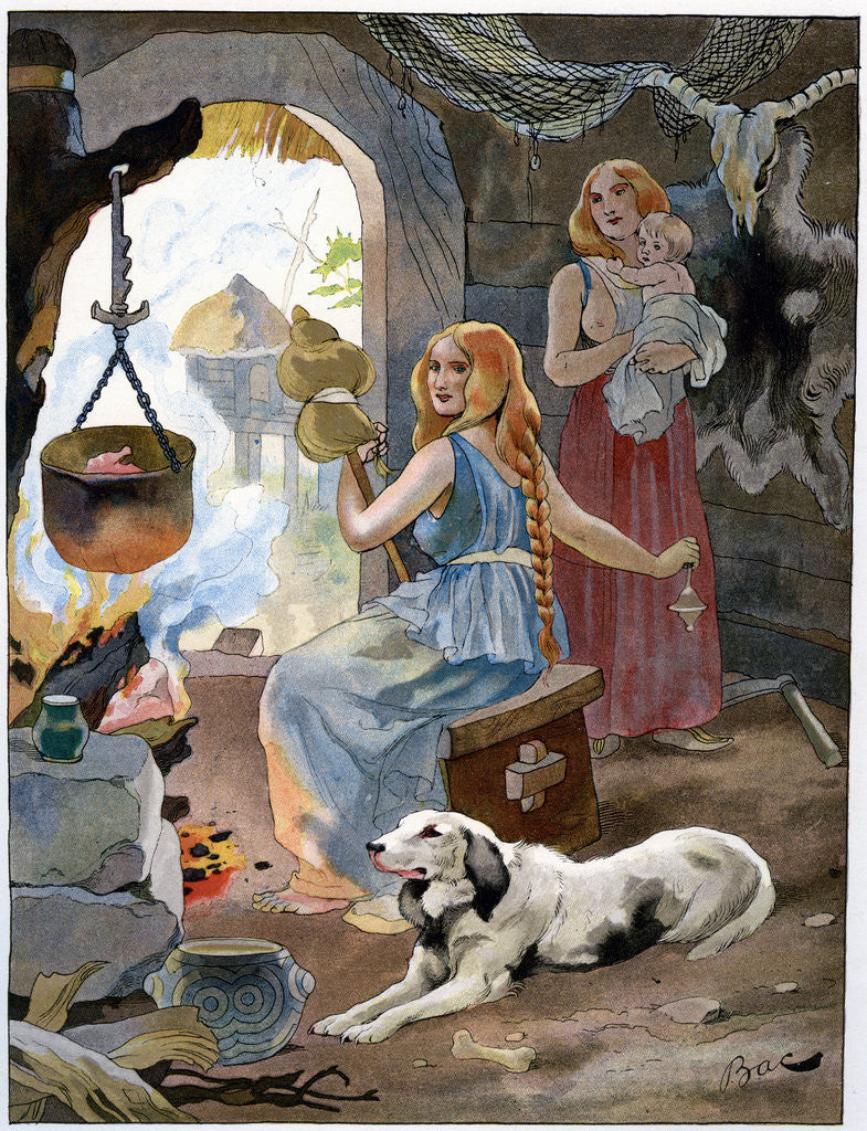 Detail of Lacustre women by Ferdinand Sigismund Bac